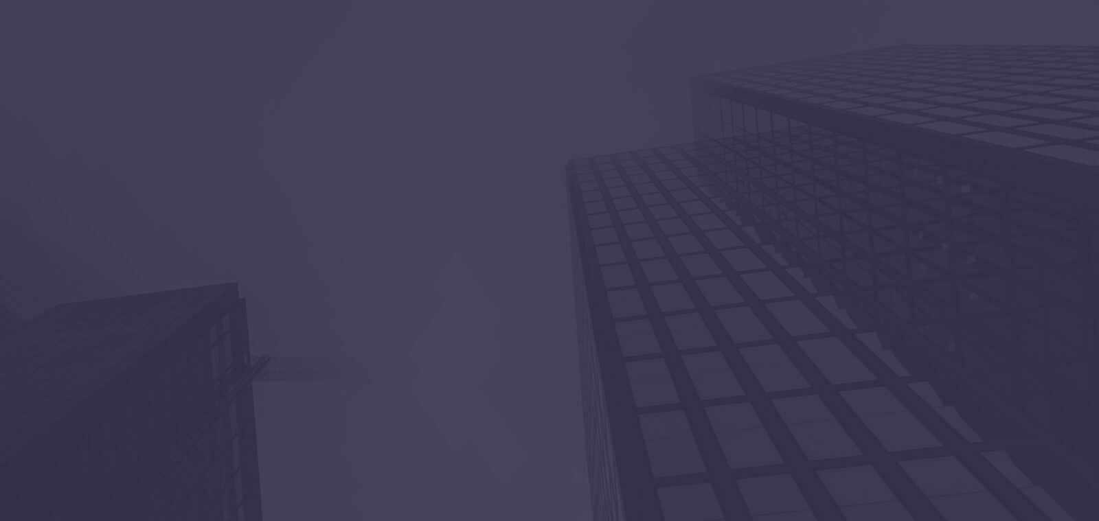 CloudMasonry Salesforce Consulting - Background Image - Skyscrapers in foggy cityscape view