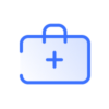 1 CloudMasonry Website - Blue suitcase icon for travel and luggage