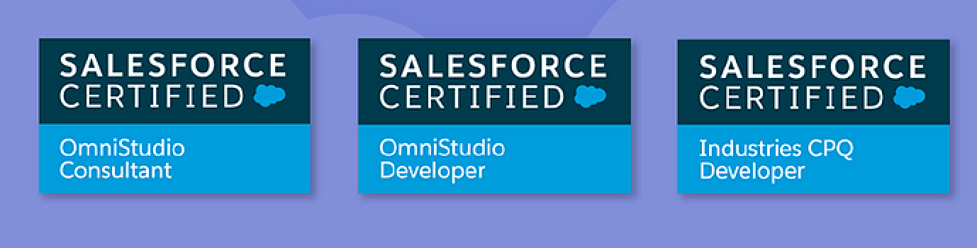 Screenshot 2023-05-09 at 4.06.52 AM CloudMasonry Salesforce Consulting - Background Image - Three Salesforce Certified badges with titles.